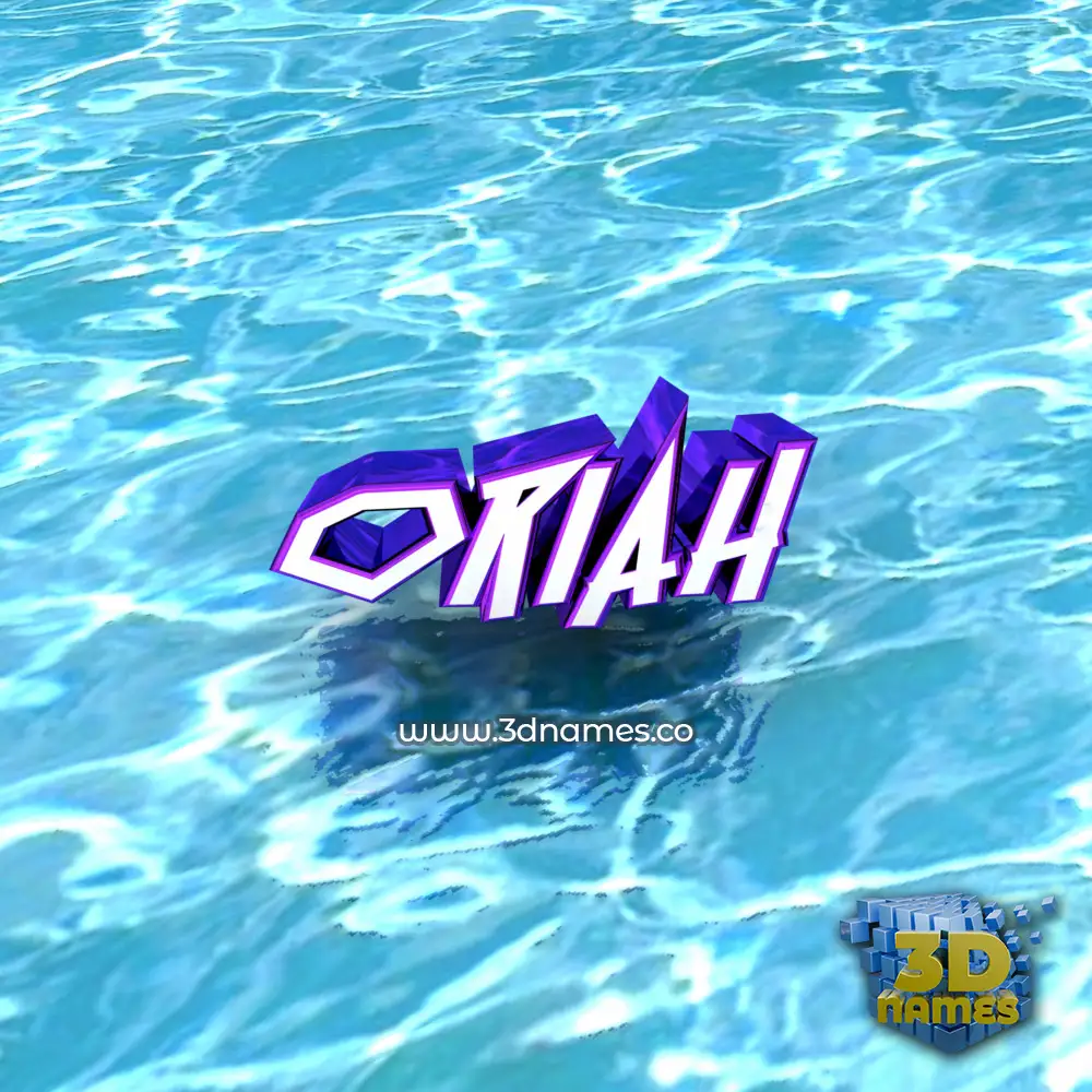 oriah in Water style - 3D name wallpaper