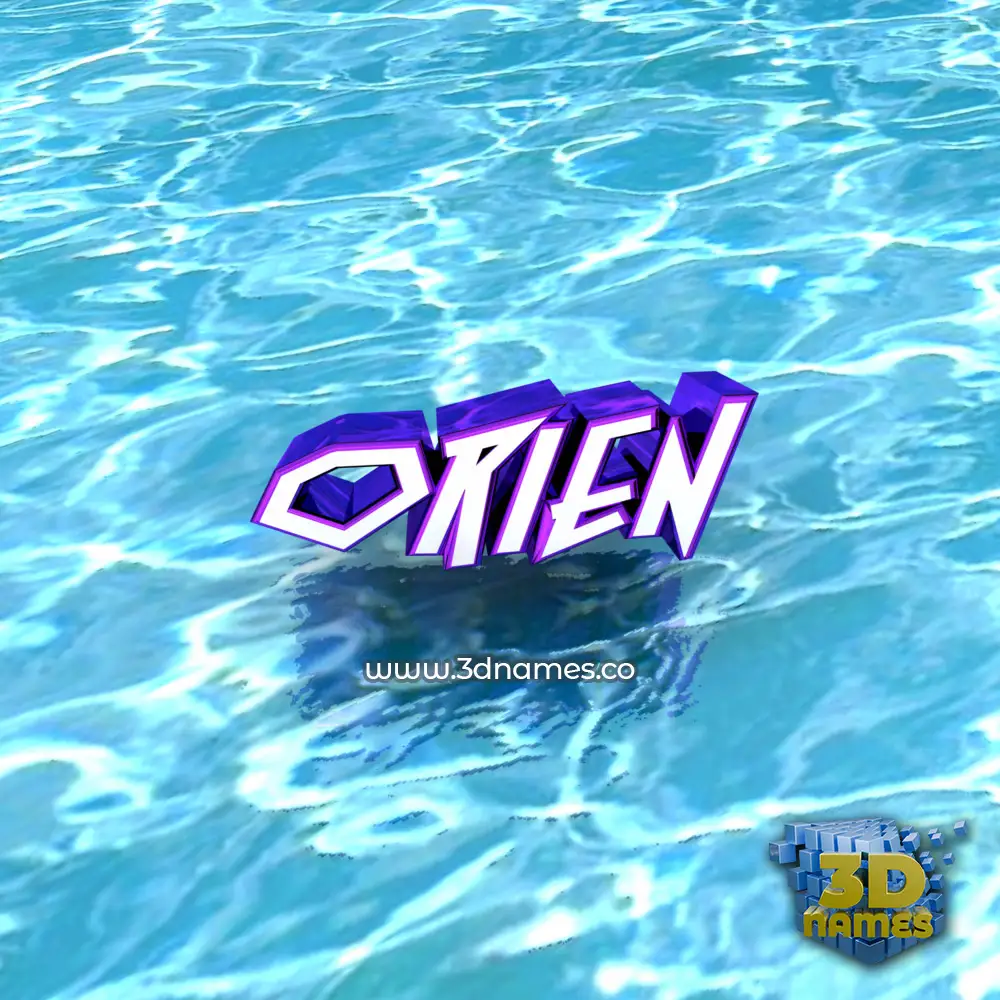 orien in Water style - 3D name wallpaper