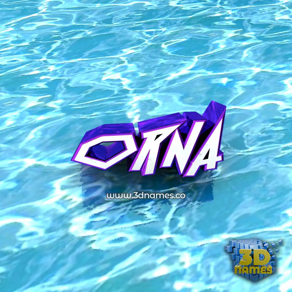 orna in Water style - 3D name wallpaper
