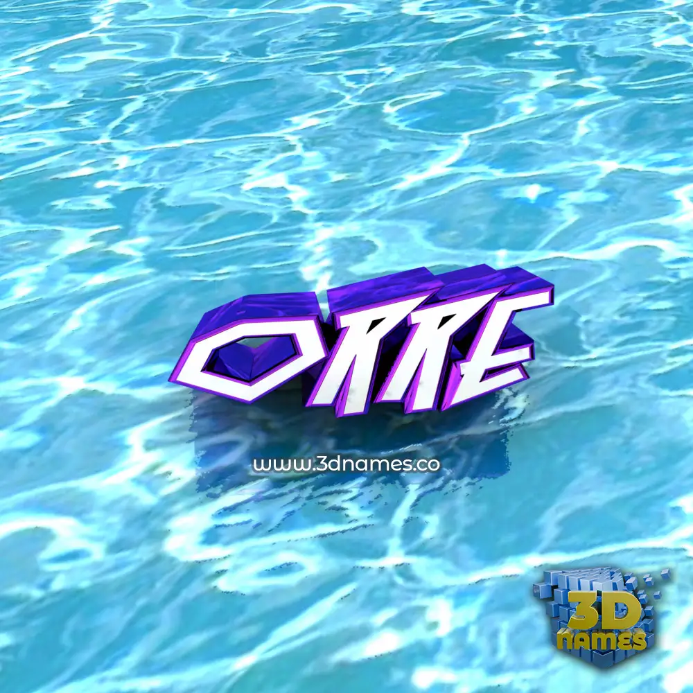 orre in Water style - 3D name wallpaper
