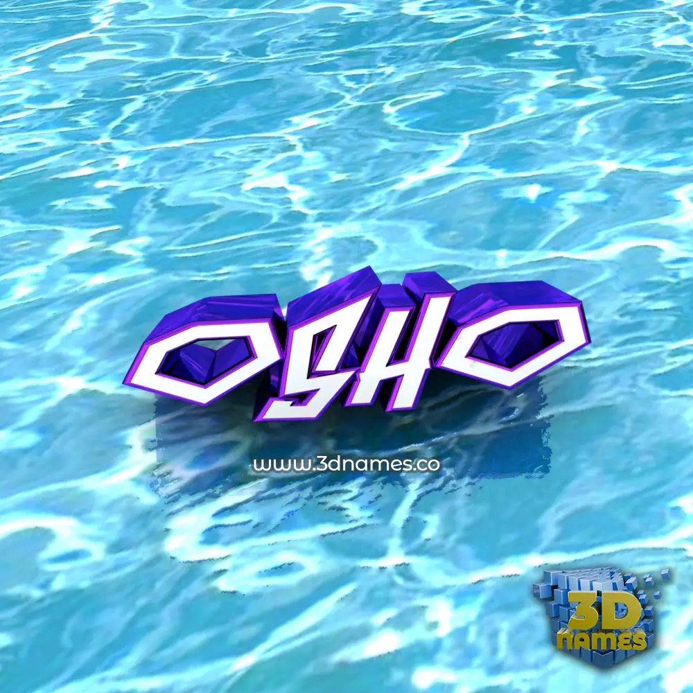 osho in Water style - 3D name wallpaper