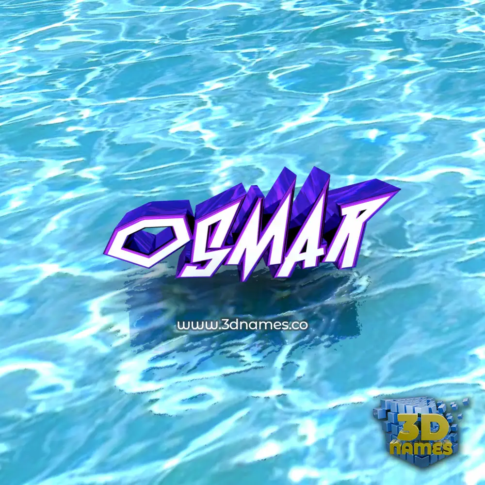 osmar in Water style - 3D name wallpaper