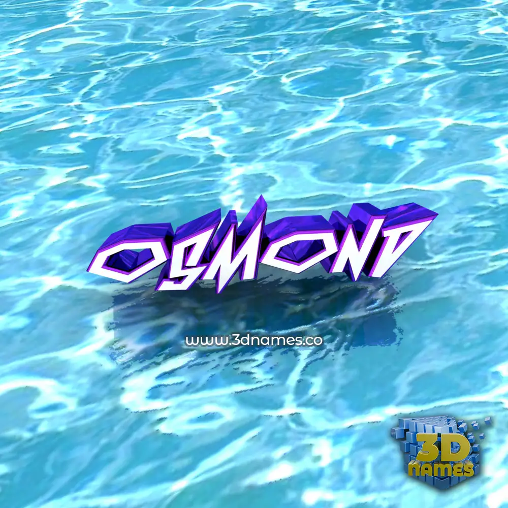 osmond in Water style - 3D name wallpaper