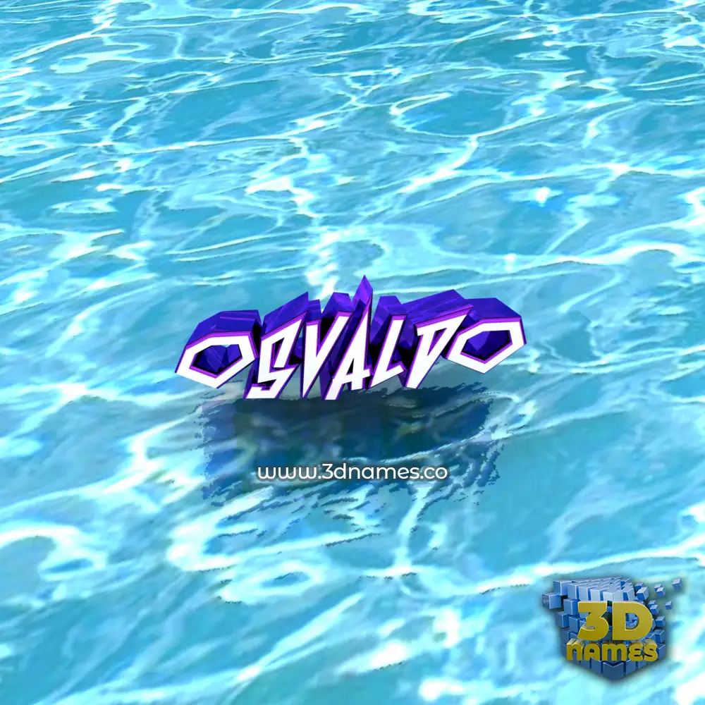 osvaldo in Water style - 3D name wallpaper