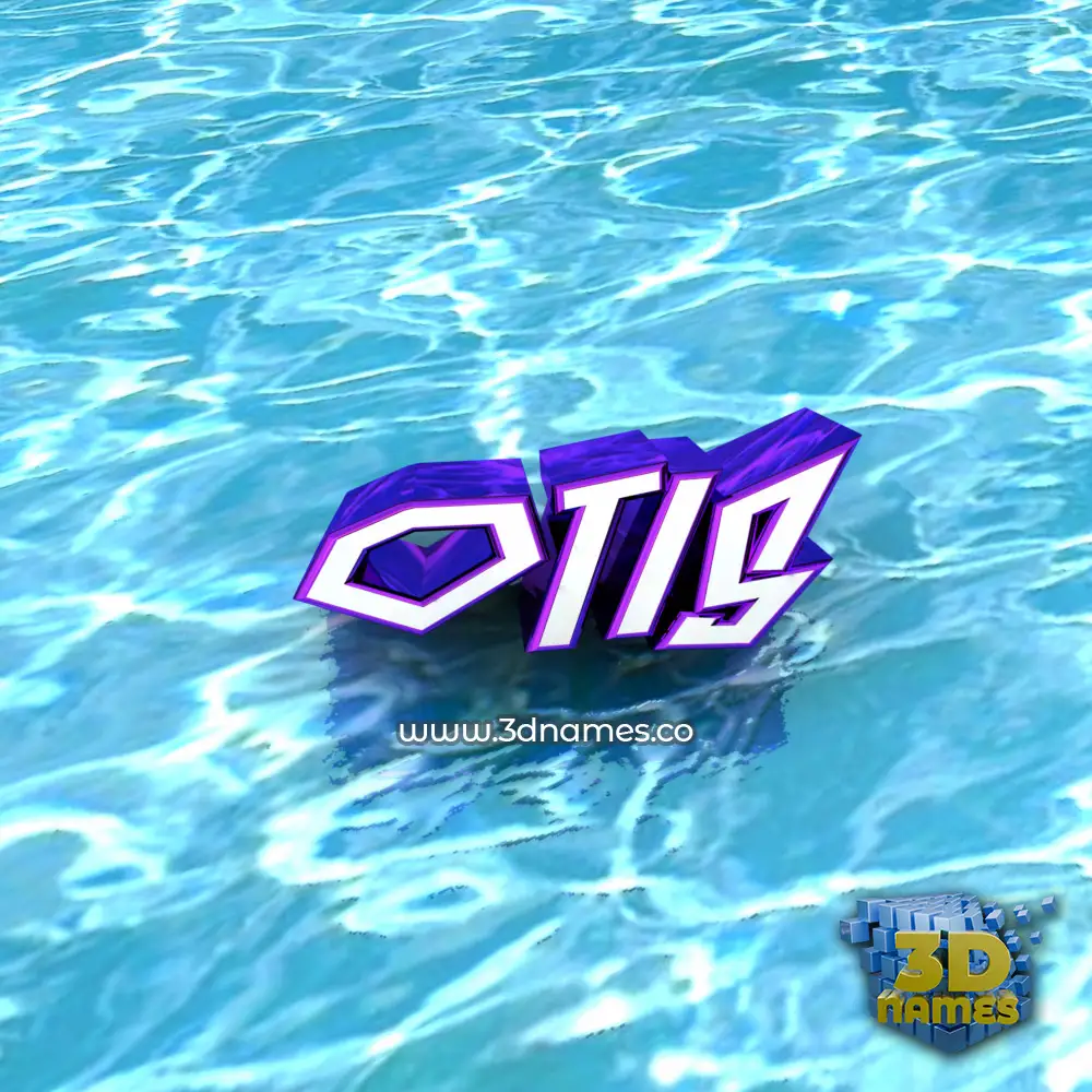 otis in Water style - 3D name wallpaper