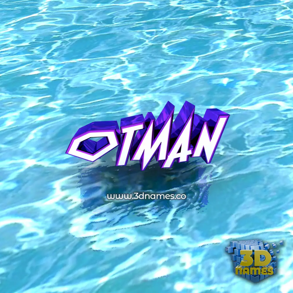 otman in Water style - 3D name wallpaper