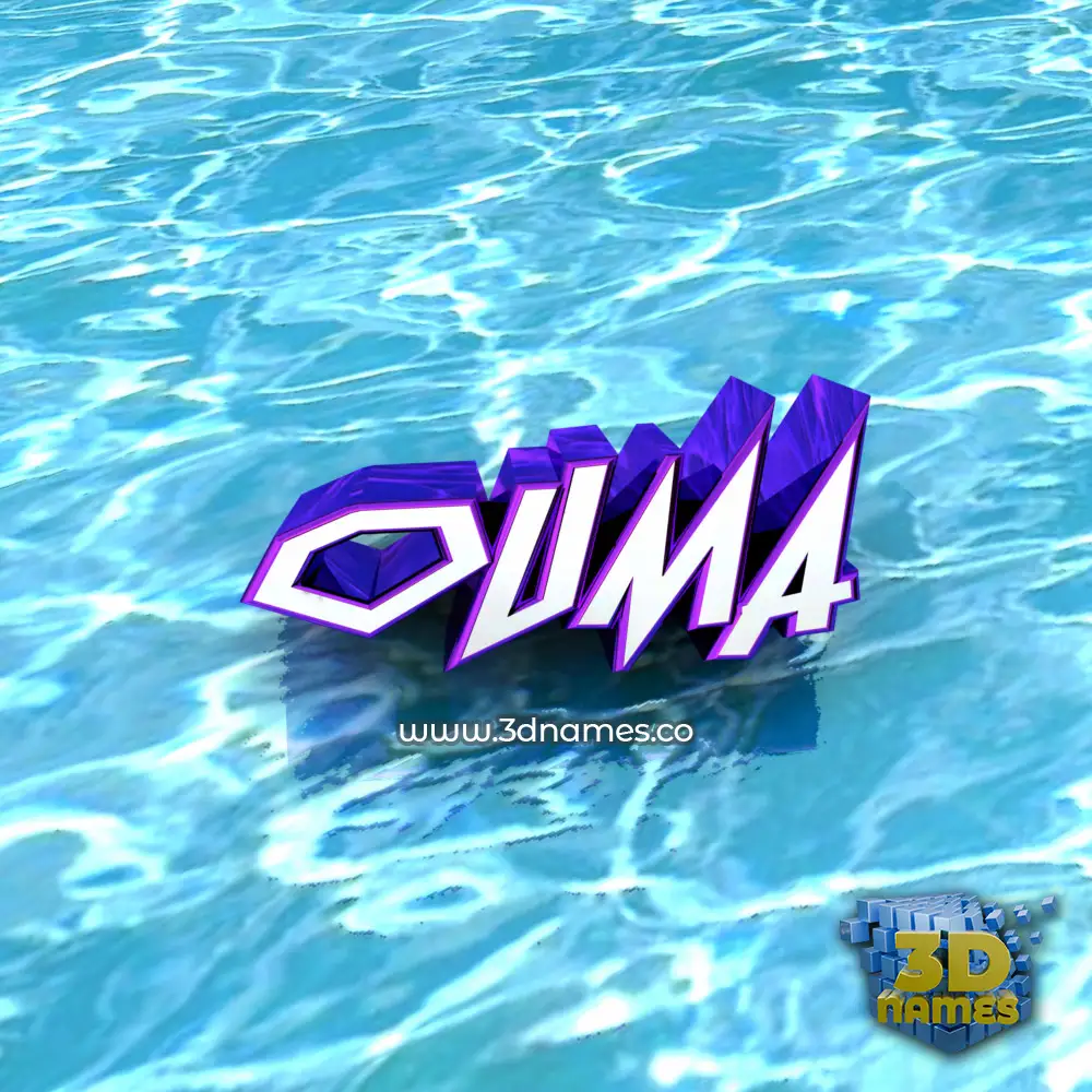 ouma in Water style - 3D name wallpaper