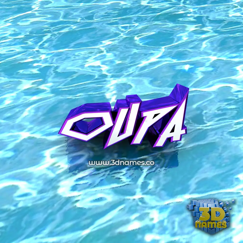 oupa in Water style - 3D name wallpaper