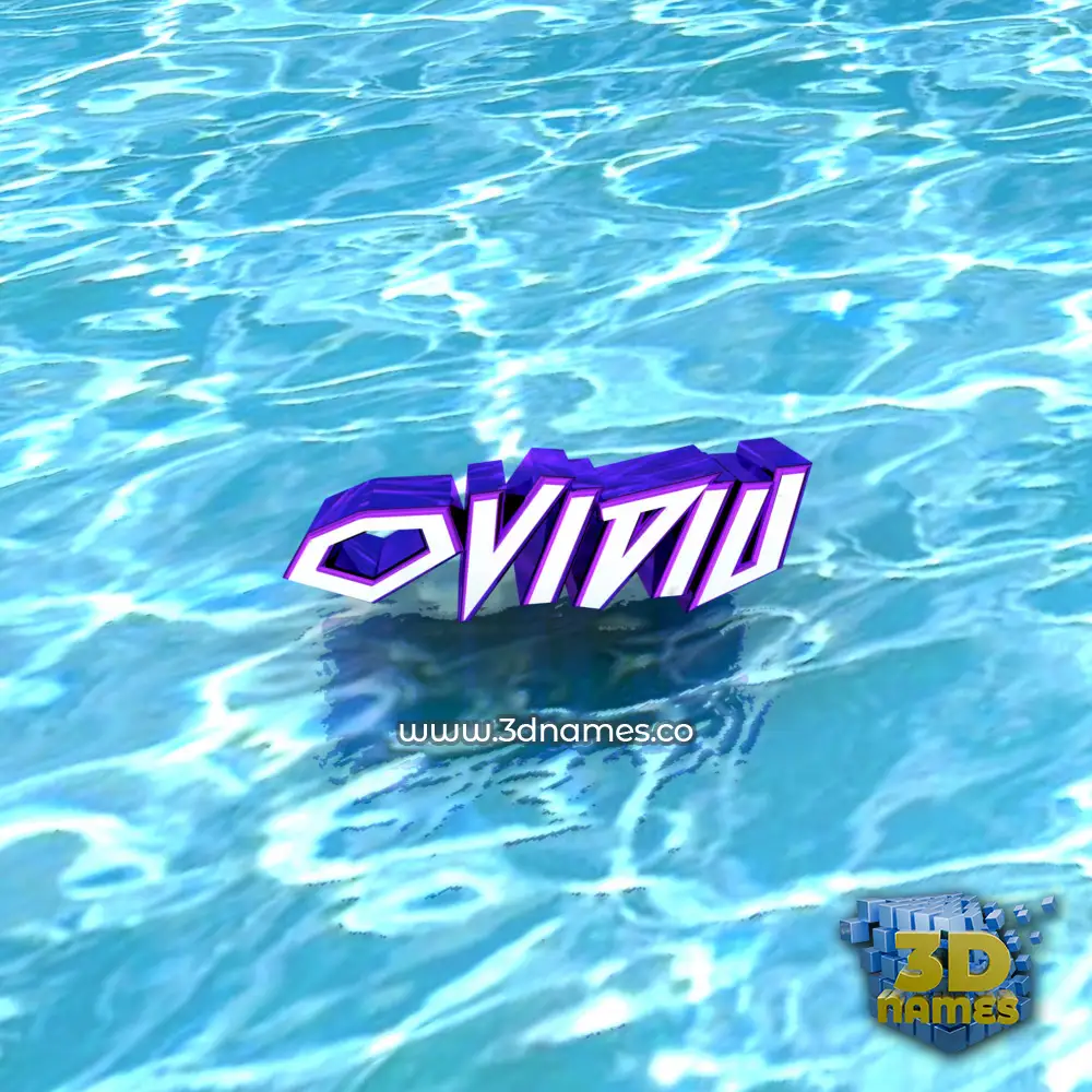 ovidiu in Water style - 3D name wallpaper