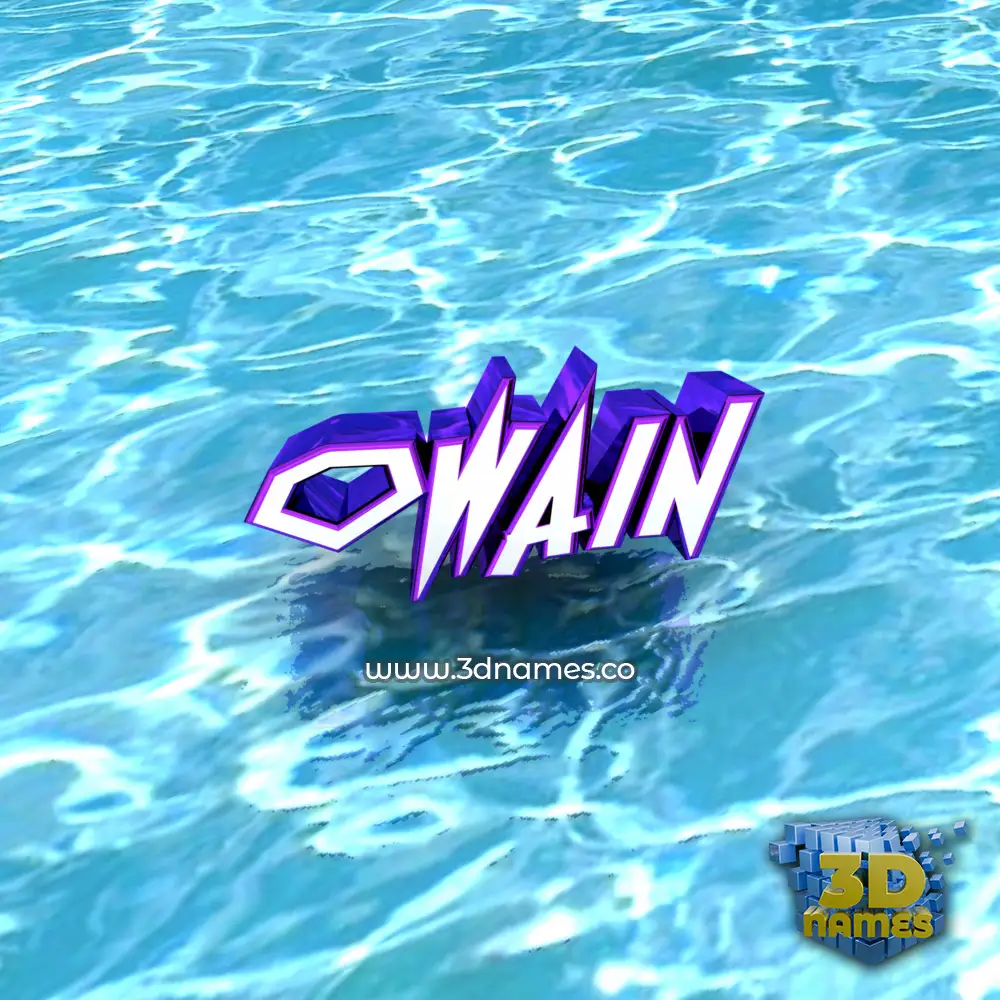 owain in Water style - 3D name wallpaper