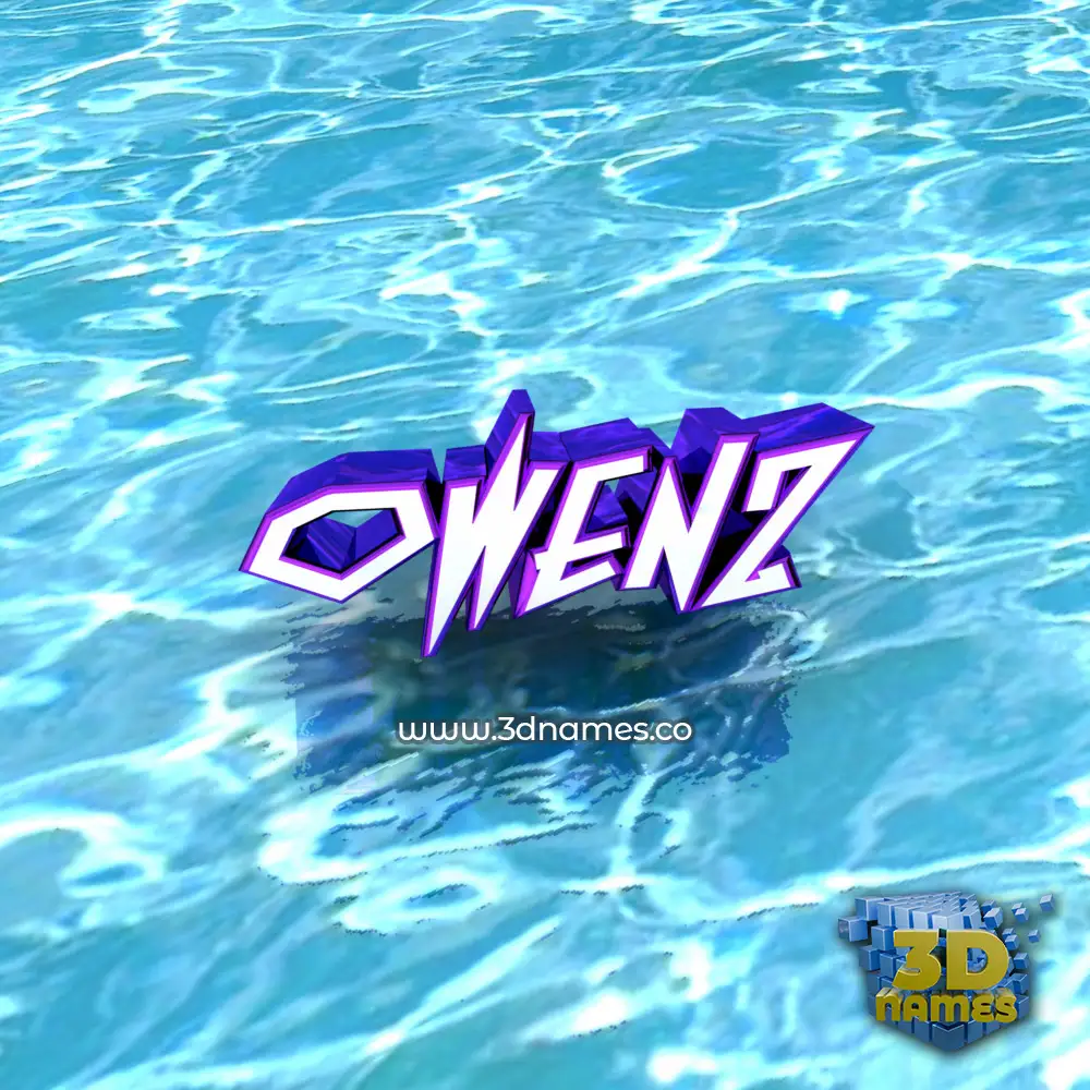 owenz in Water style - 3D name wallpaper