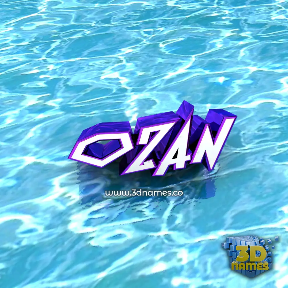 ozan in Water style - 3D name wallpaper