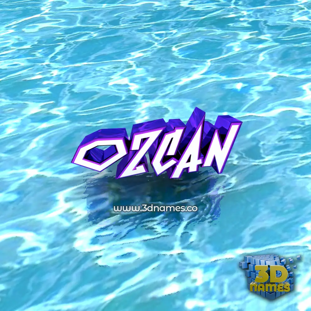 ozcan in Water style - 3D name wallpaper