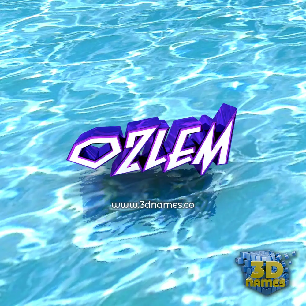 ozlem in Water style - 3D name wallpaper