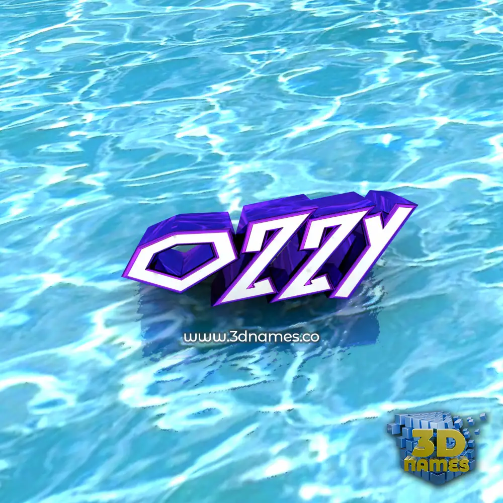 ozzy in Water style - 3D name wallpaper