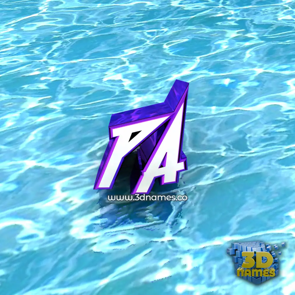 pa in Water style - 3D name wallpaper