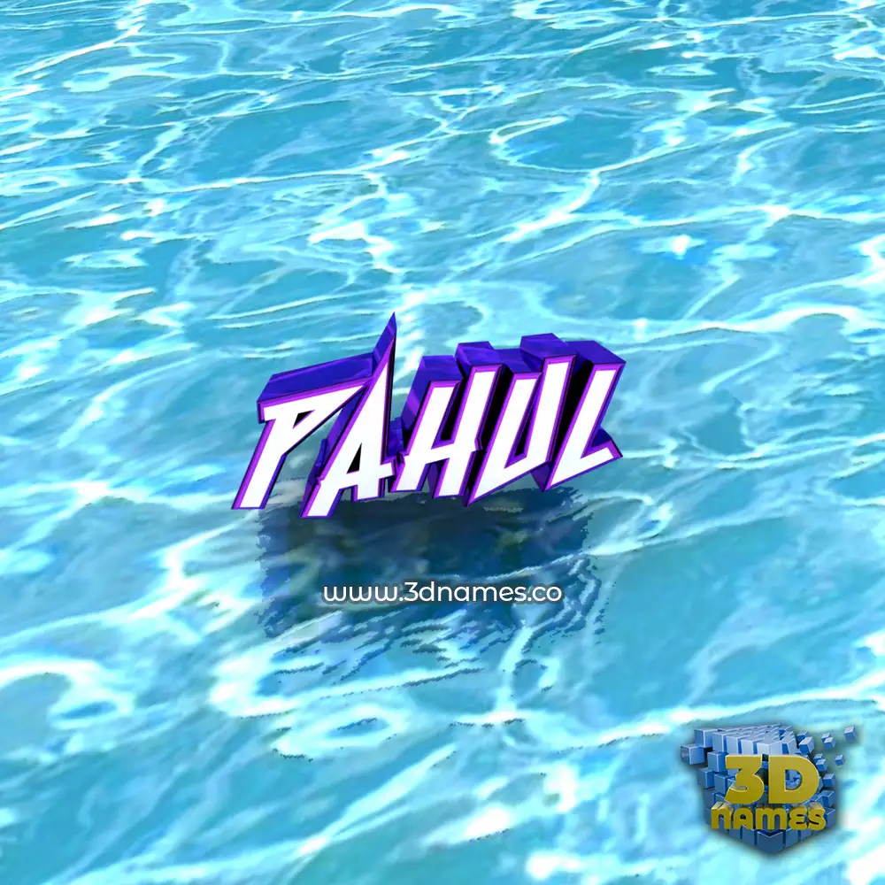 pahul in Water style - 3D name wallpaper