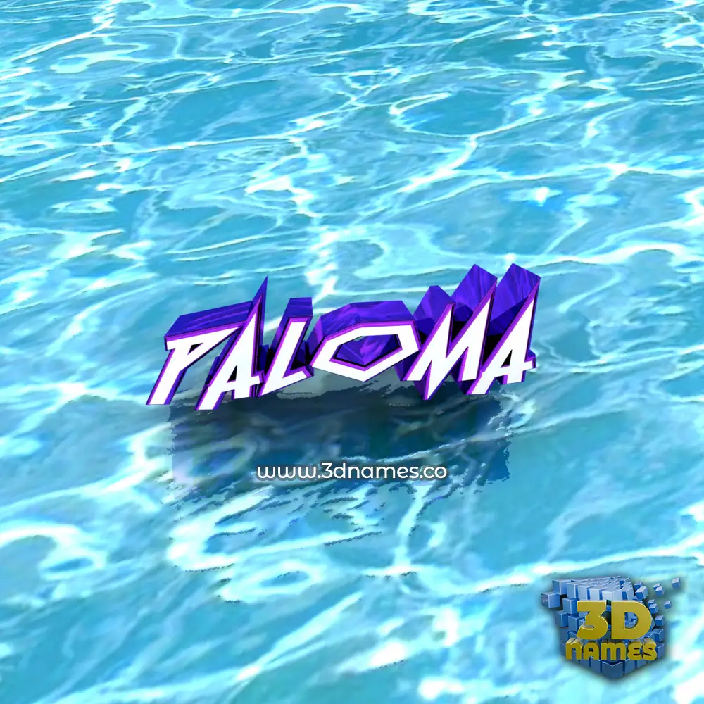 paloma in Water style - 3D name wallpaper