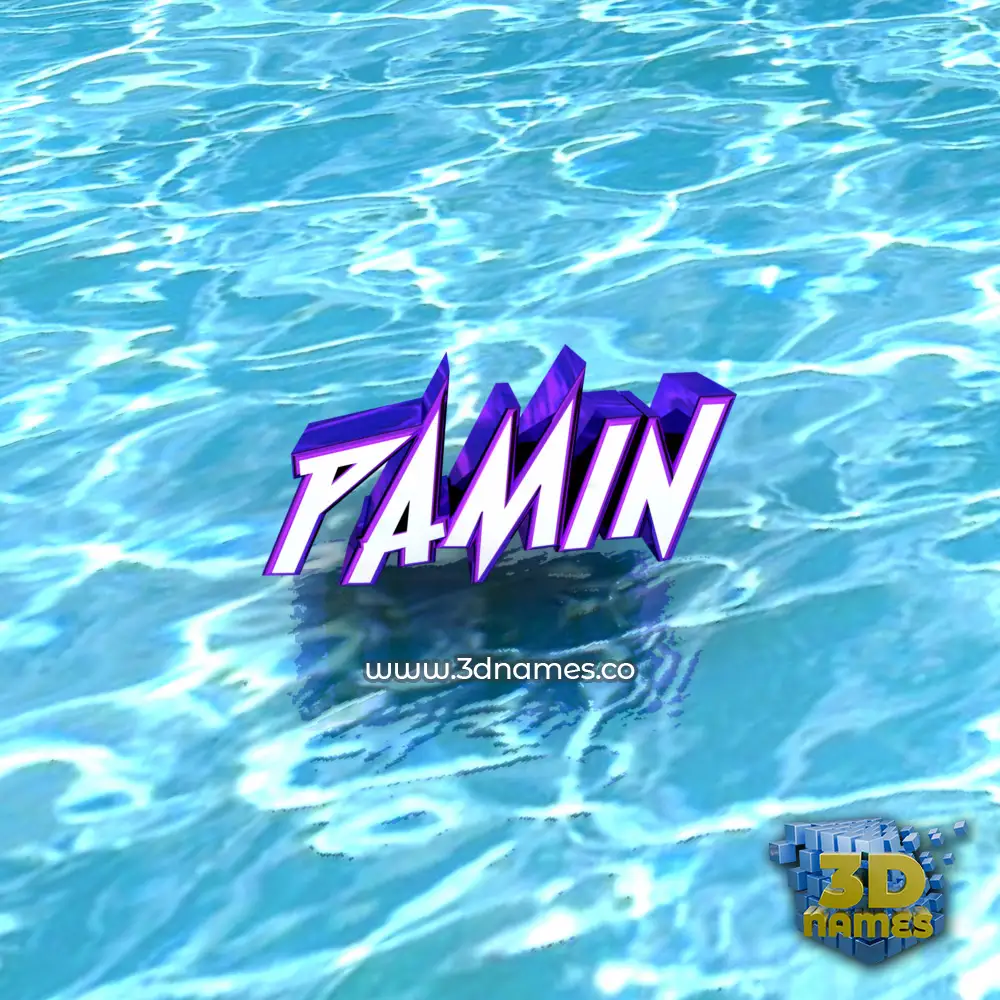 pamin in Water style - 3D name wallpaper