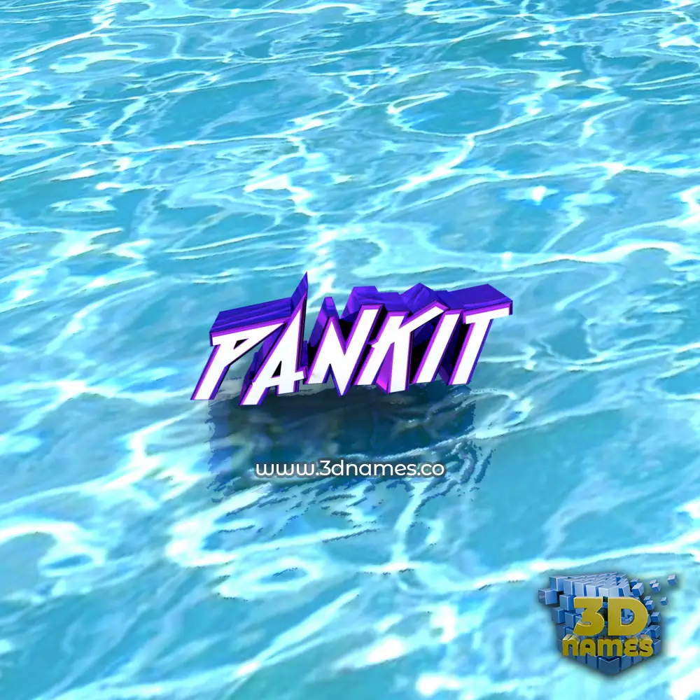 pankit in Water style - 3D name wallpaper