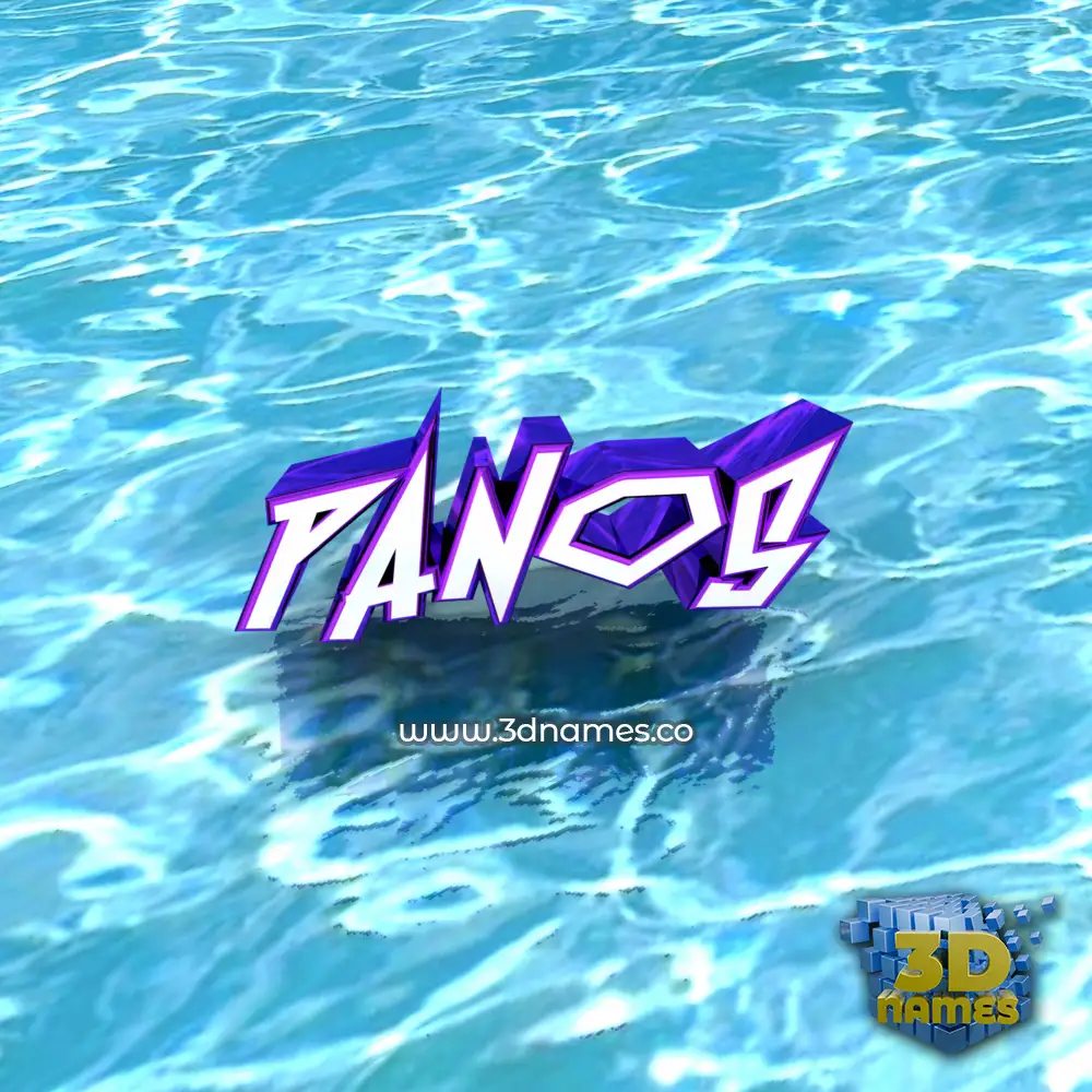 panos in Water style - 3D name wallpaper