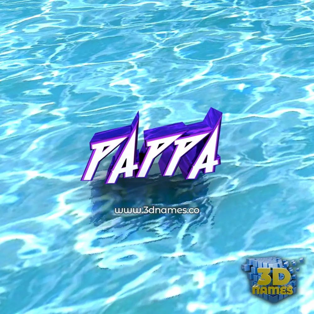pappa in Water style - 3D name wallpaper