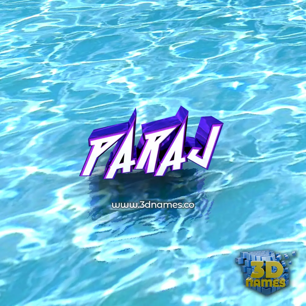 paraj in Water style - 3D name wallpaper