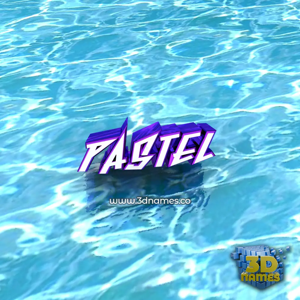pastel in Water style - 3D name wallpaper