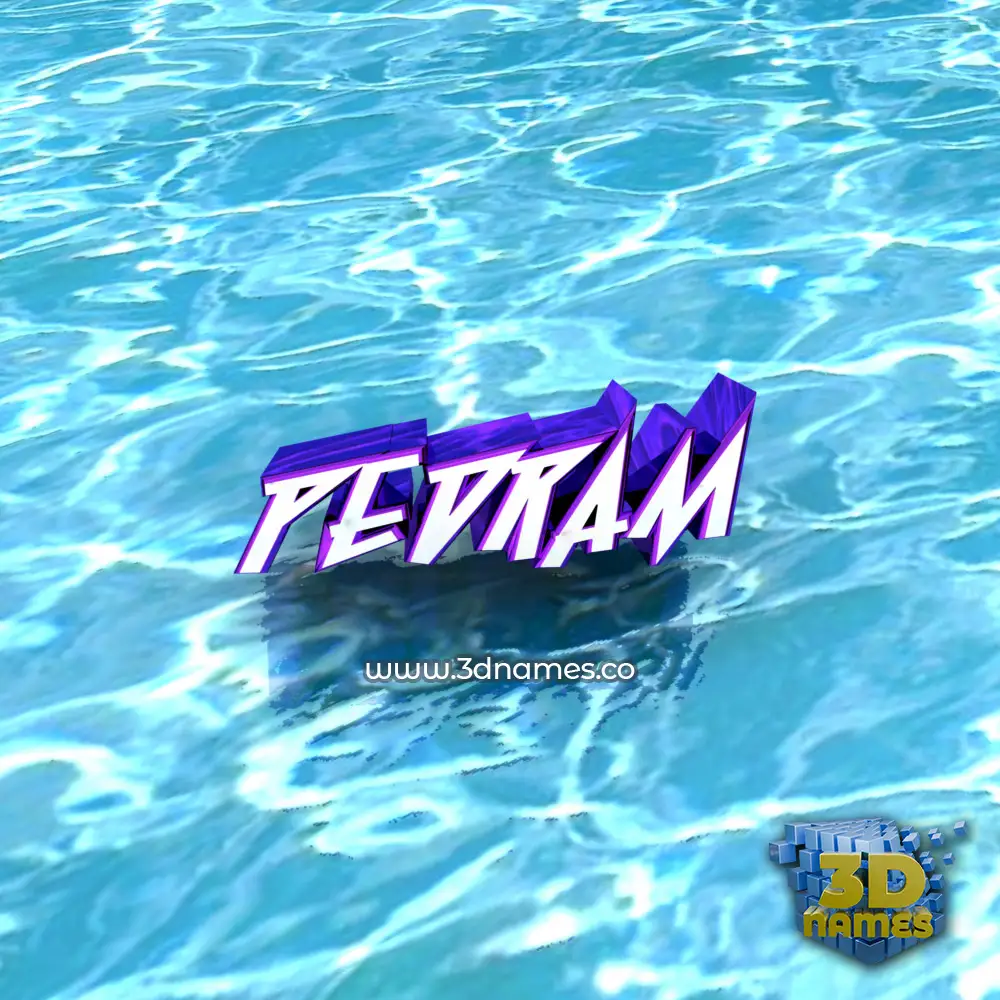 pedram in Water style - 3D name wallpaper