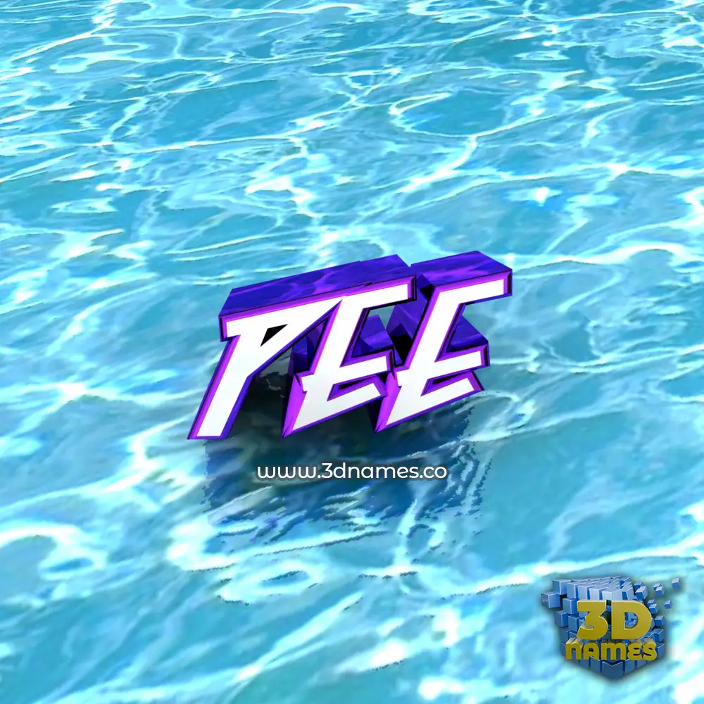 pee in Water style - 3D name wallpaper