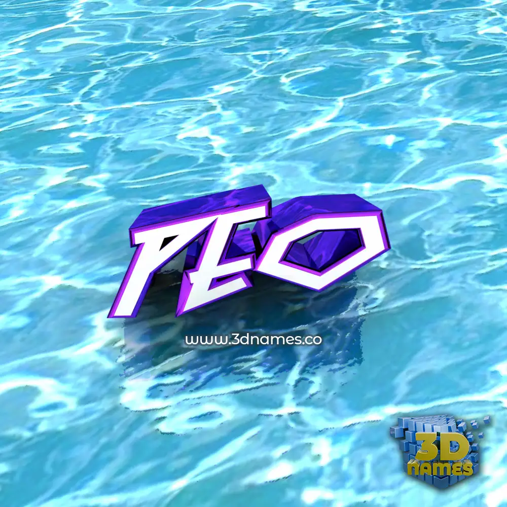 peo in Water style - 3D name wallpaper