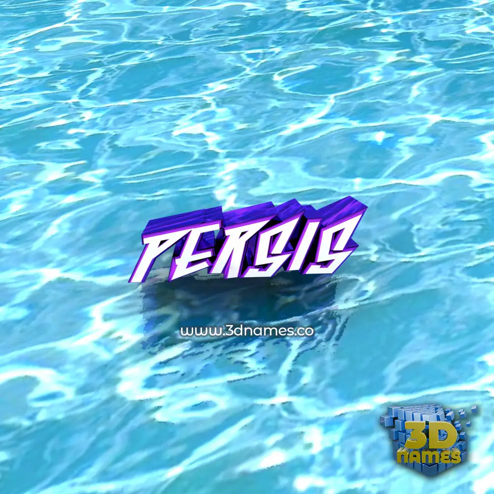 persis in Water style - 3D name wallpaper