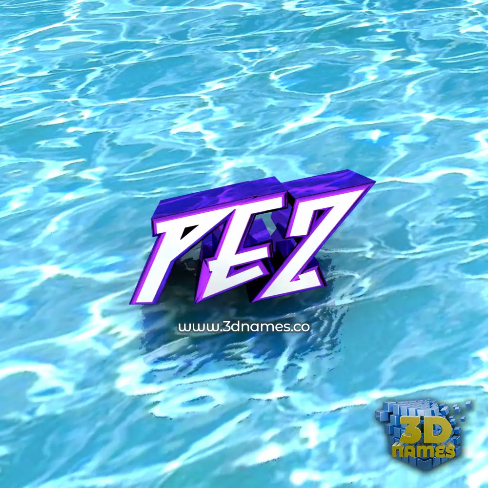 pez in Water style - 3D name wallpaper