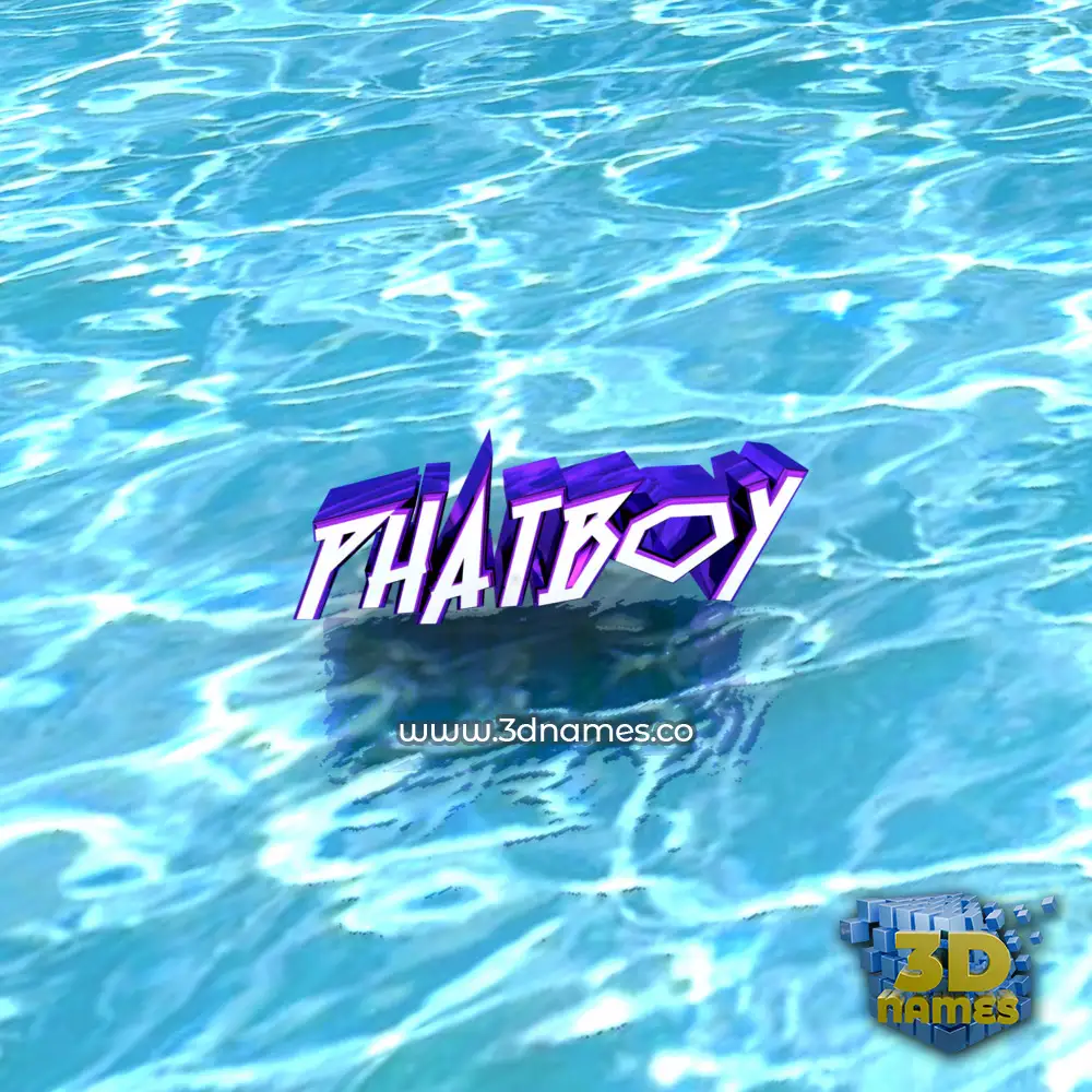 phatboy in Water style - 3D name wallpaper