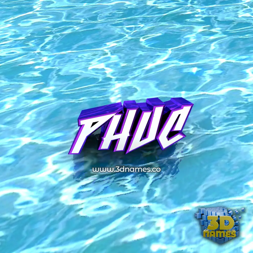phuc in Water style - 3D name wallpaper