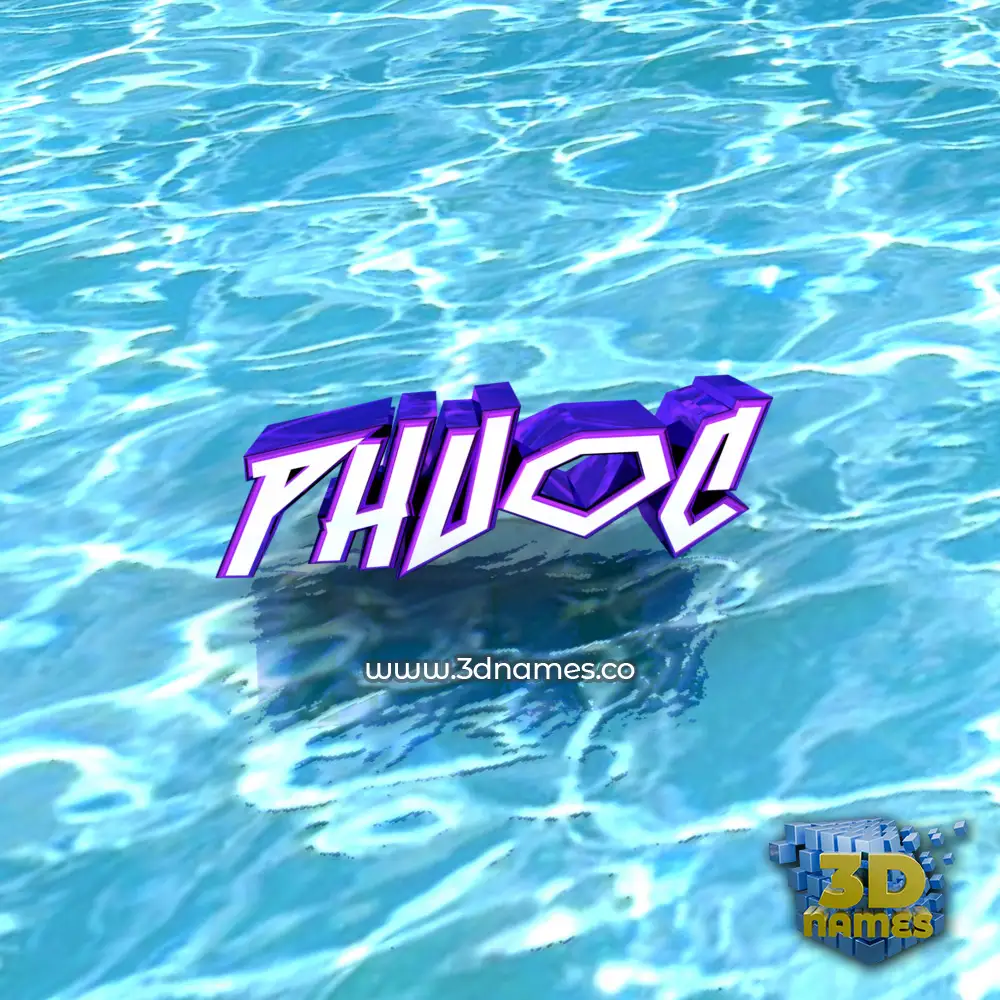 phuoc in Water style - 3D name wallpaper