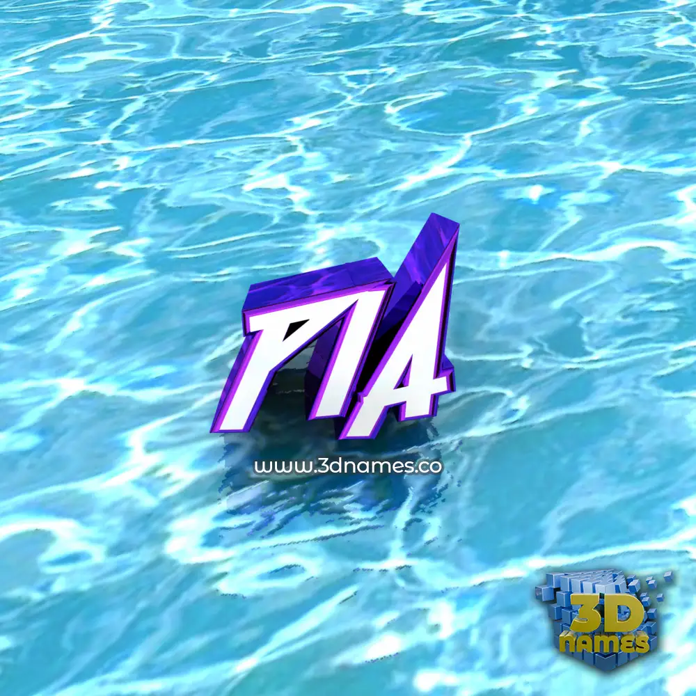 pia in Water style - 3D name wallpaper