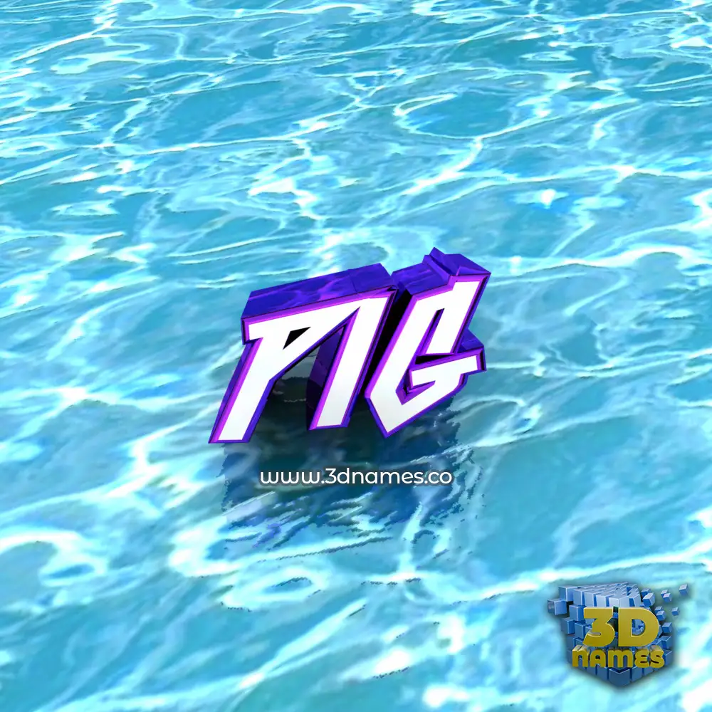 pig in Water style - 3D name wallpaper