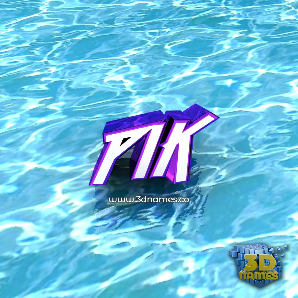pik in Water style - 3D name wallpaper