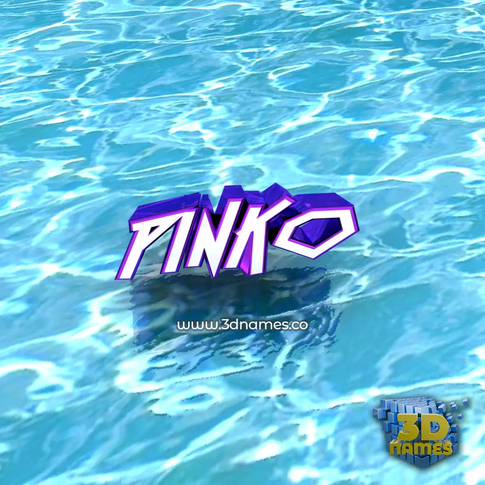 pinko in Water style - 3D name wallpaper