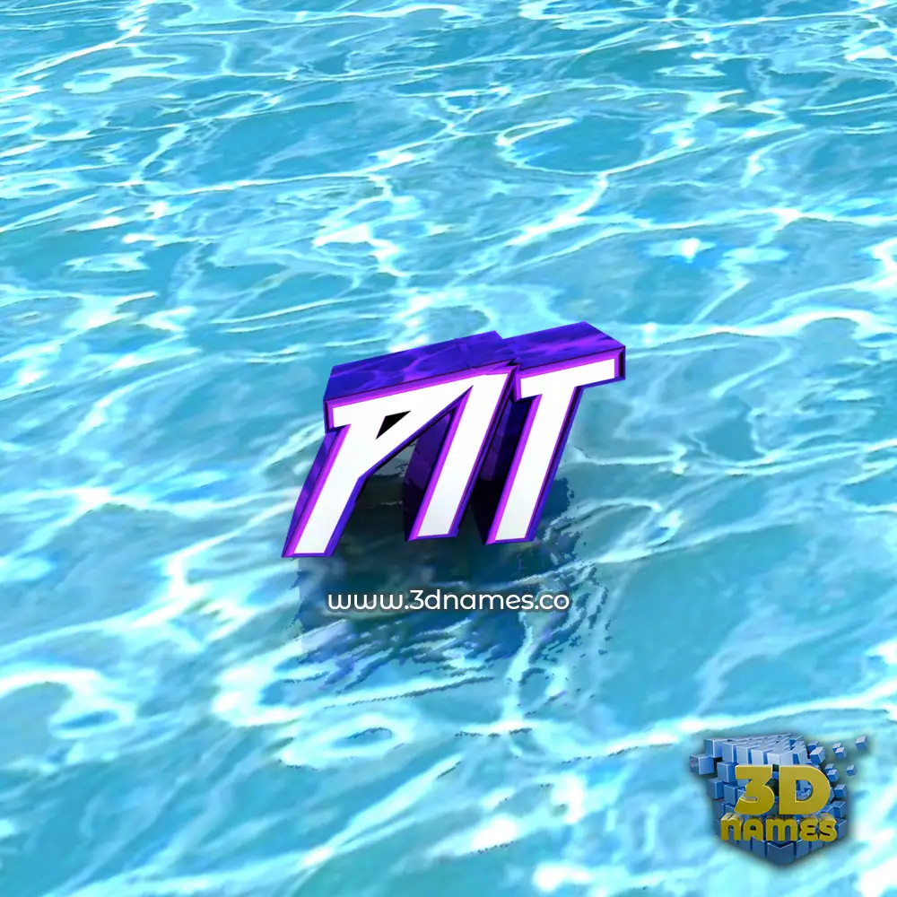pit in Water style - 3D name wallpaper