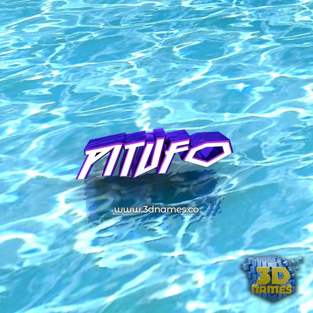pitufo in Water style - 3D name wallpaper