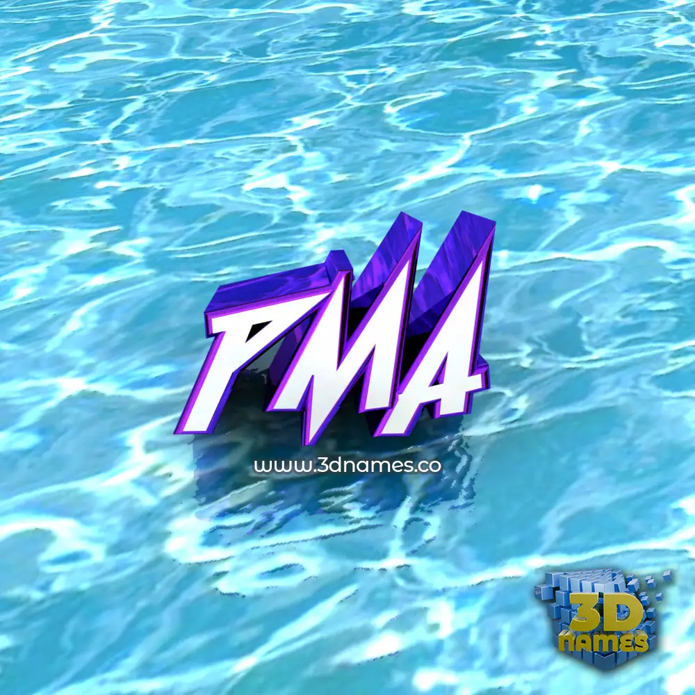 pma in Water style - 3D name wallpaper