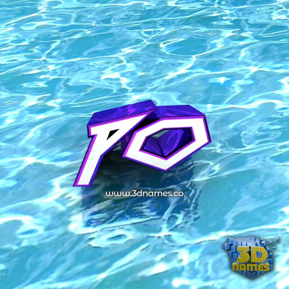 po in Water style - 3D name wallpaper