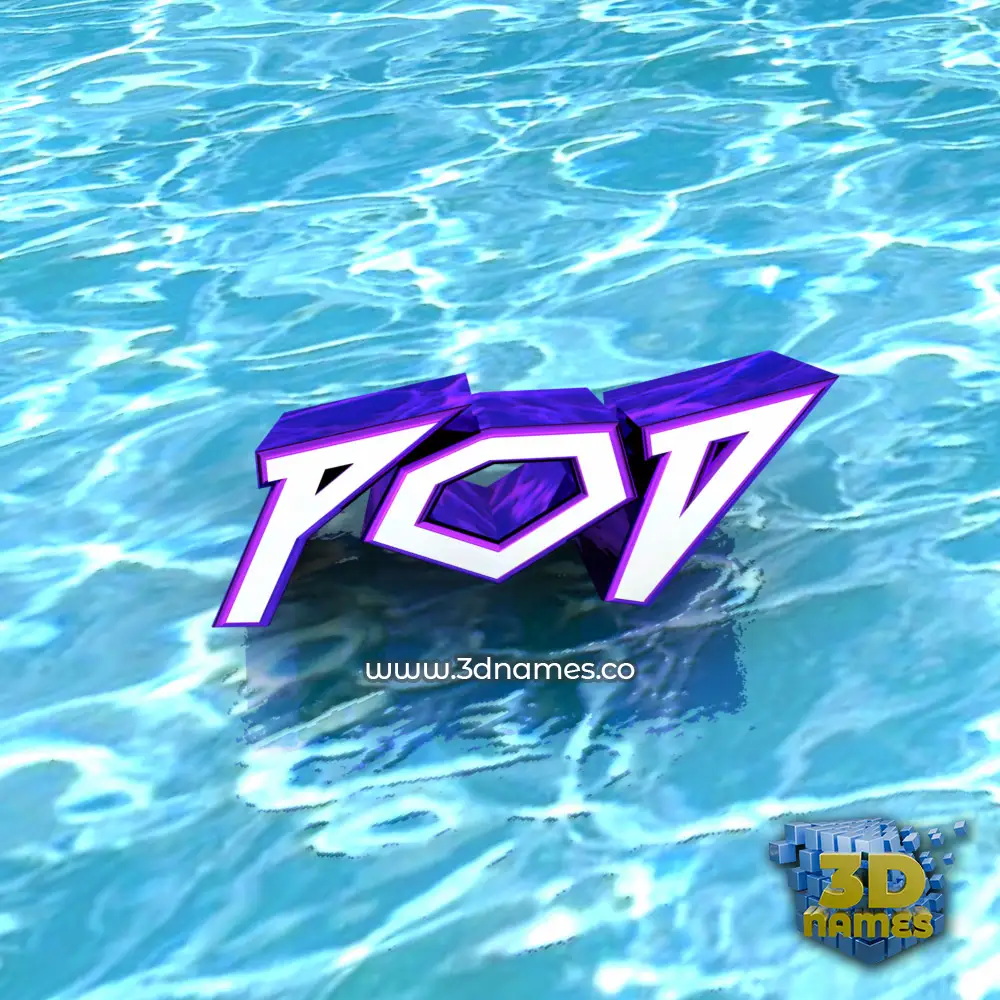 pod in Water style - 3D name wallpaper
