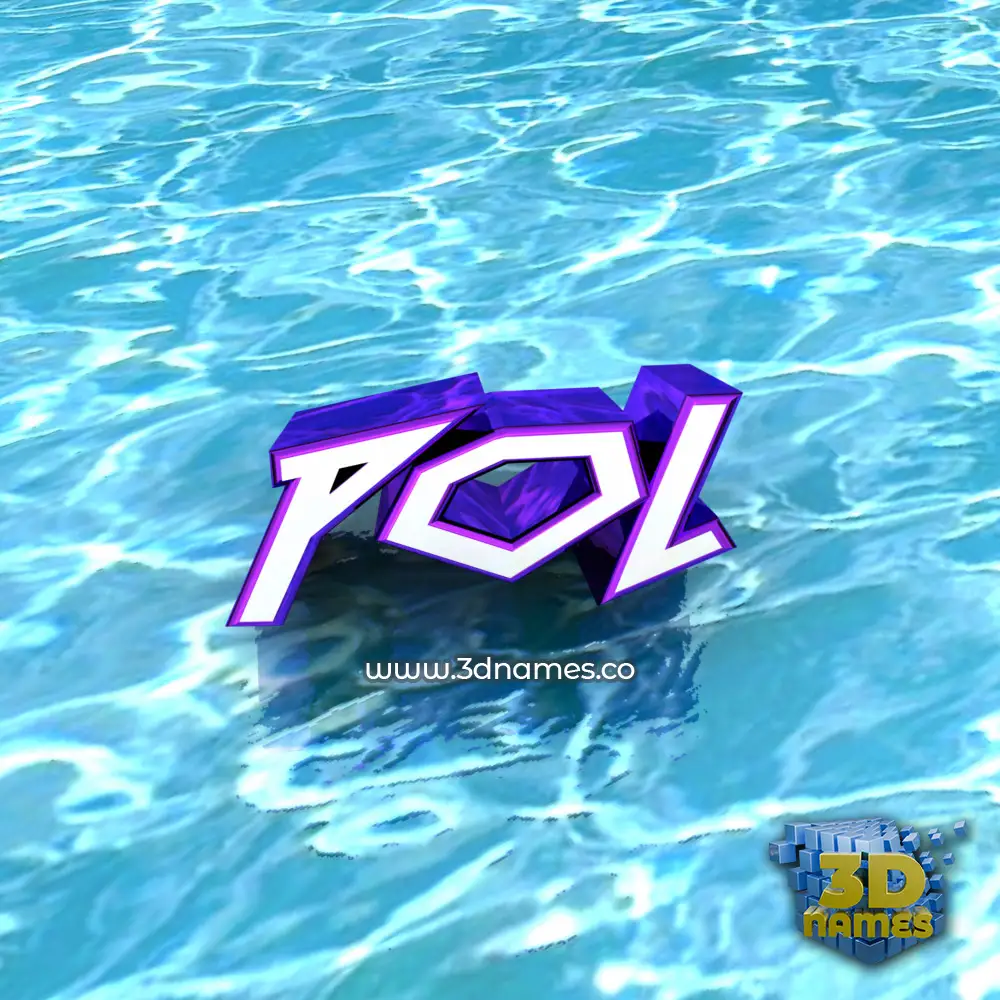 pol in Water style - 3D name wallpaper