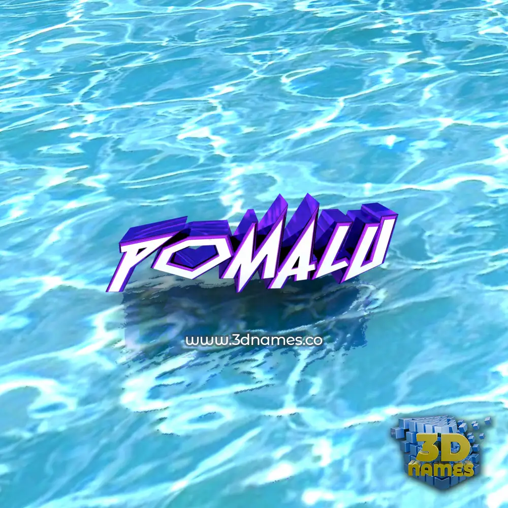 pomalu in Water style - 3D name wallpaper