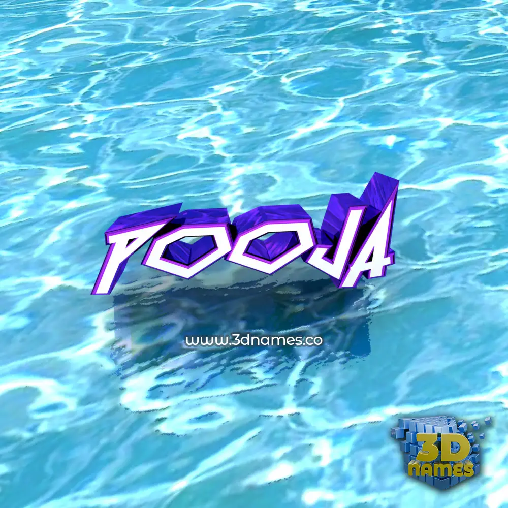 pooja in Water style - 3D name wallpaper
