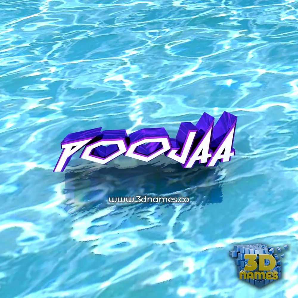 poojaa in Water style - 3D name wallpaper