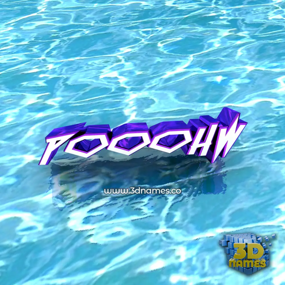 pooohw in Water style - 3D name wallpaper